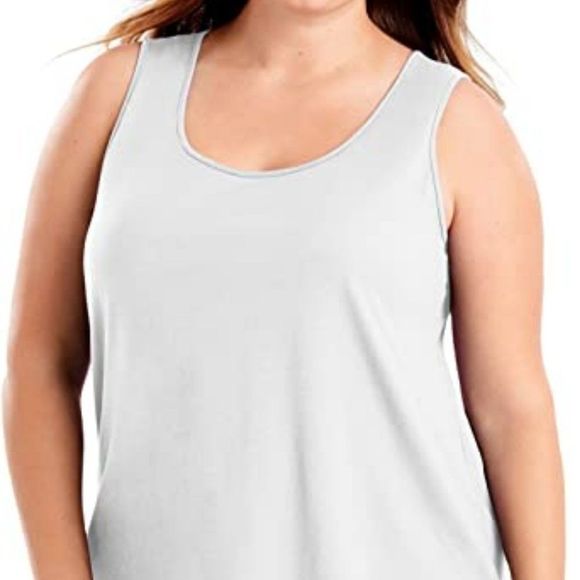Just My Size Women's Plus-SizeJersey Shirttail Hem Tank Top - Picture 1 of 3